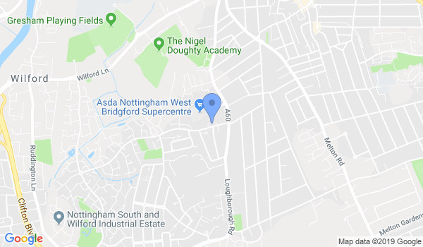 Nottingham Sankukai Karate location Map