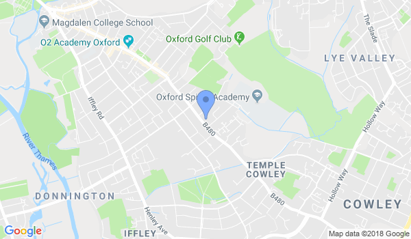 Oxford Martial Arts Academy location Map
