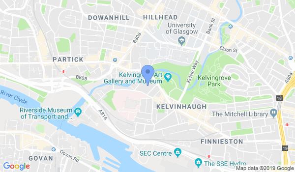 Senjokai Karate Academy Glasgow - Kelvinhall location Map