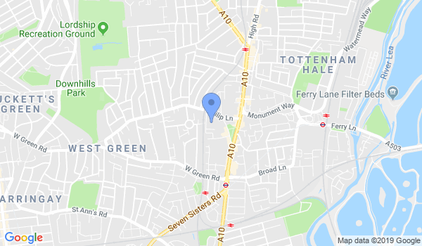 Seven Sisters And Tottenham Karate location Map