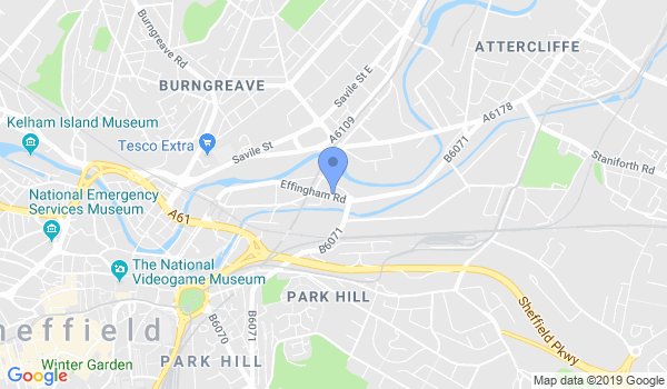 Sheffield Thai Boxing location Map