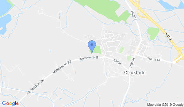 Shotokan karate Cricklade location Map