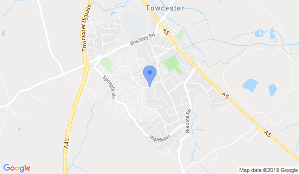 Towcester aikido club location Map