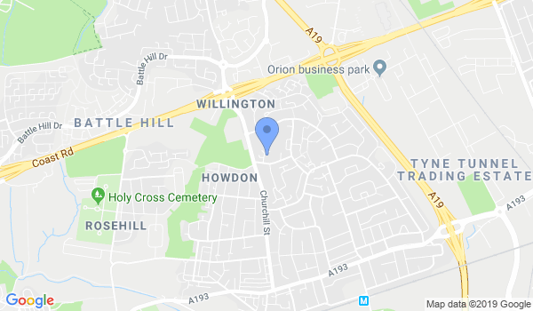 Tyneside Kickboxing Organisation location Map