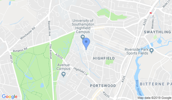 University of Southampton Mixed Martial Arts location Map