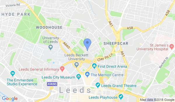 WT Martial Arts Leeds location Map