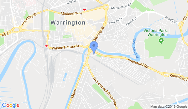 Warrington Kick Boxing Studio location Map