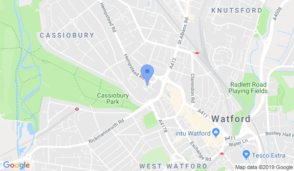 Watford Gracie Jiu-Jitsu (GJJ) location Map