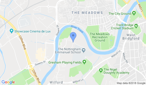 Wilford Karate school location Map