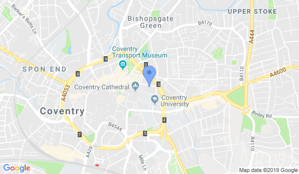 Wing Chun Coventry and Warwickshire location Map