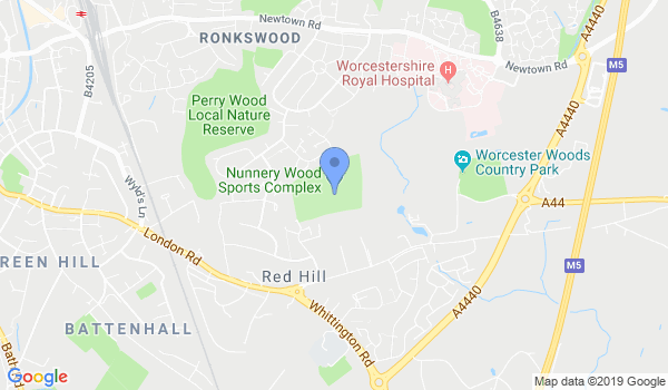Worcester Shotokan Karate Club location Map