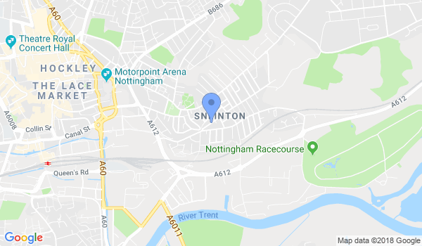 Zanshin Dojo JKR-UK (Sneinton) Nottingham location Map