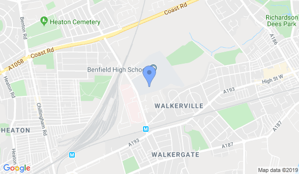 Newcastle Aikido Club location Map