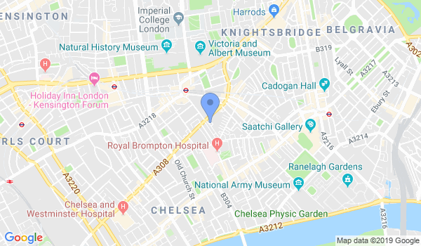 Wing Chun Kung Fu Chelsea location Map