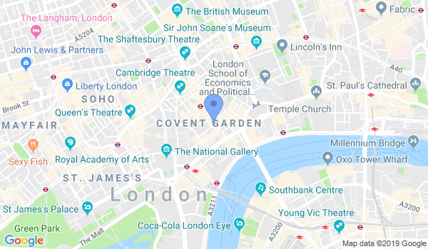 Wing Chun Kung Fu Covent Garden location Map