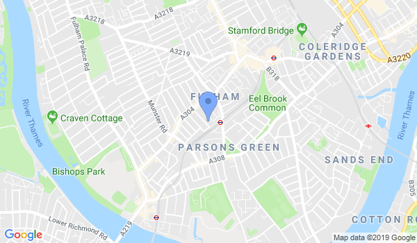 Wing Chun Kung Fu Fulham location Map