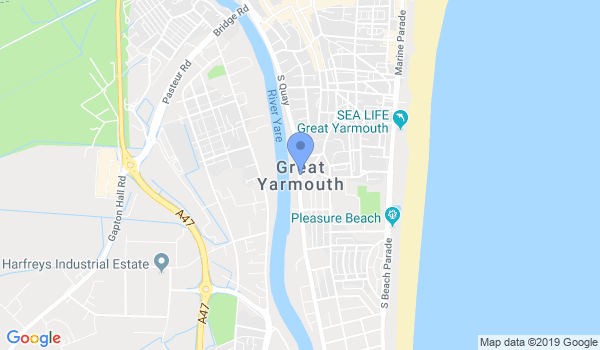 Wing Chun Kung Fu Great Yarmouth location Map