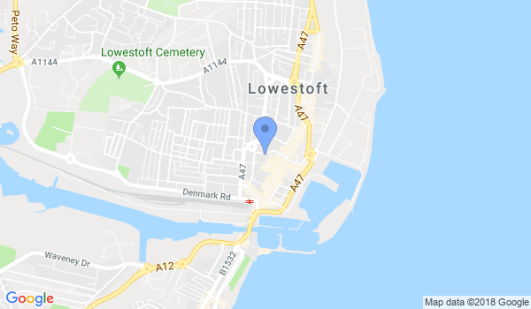 Wing Chun Kung Fu Lowestoft location Map