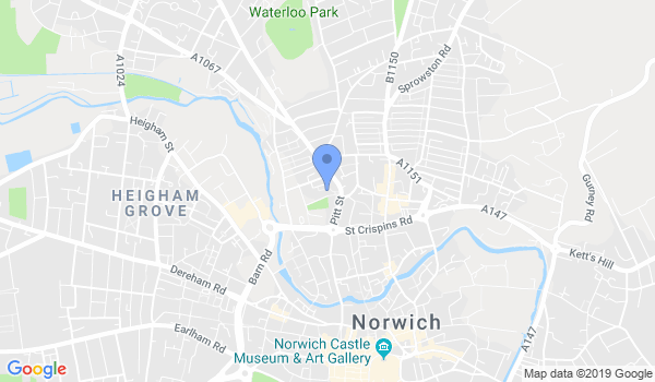 Wing Chun Kung Fu Norwich location Map
